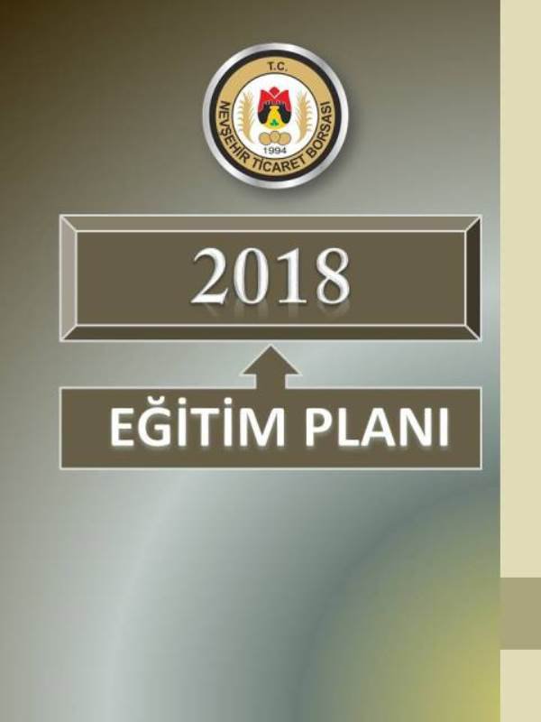 EĞİTİM VE ETKİNLİK PLANI 2018