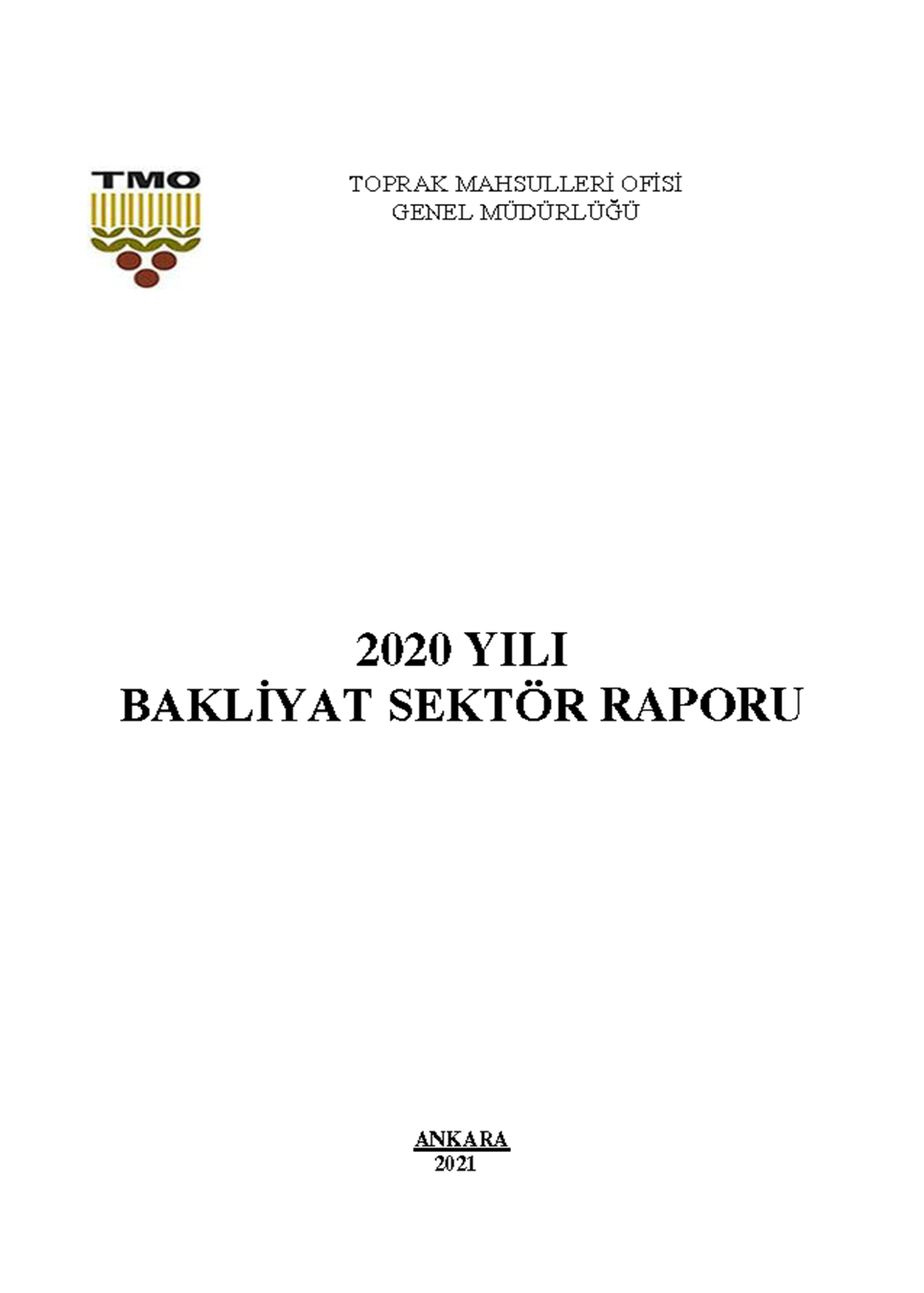 TMO BAKLİYAT SEKTÖR RAPORU 2020
